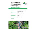 GREEN CLIMATE FUND READINESS & PREPARATORY SUPPORT PROPOSAL TEMPLATE 준비제안서 표지 사진